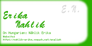 erika nahlik business card